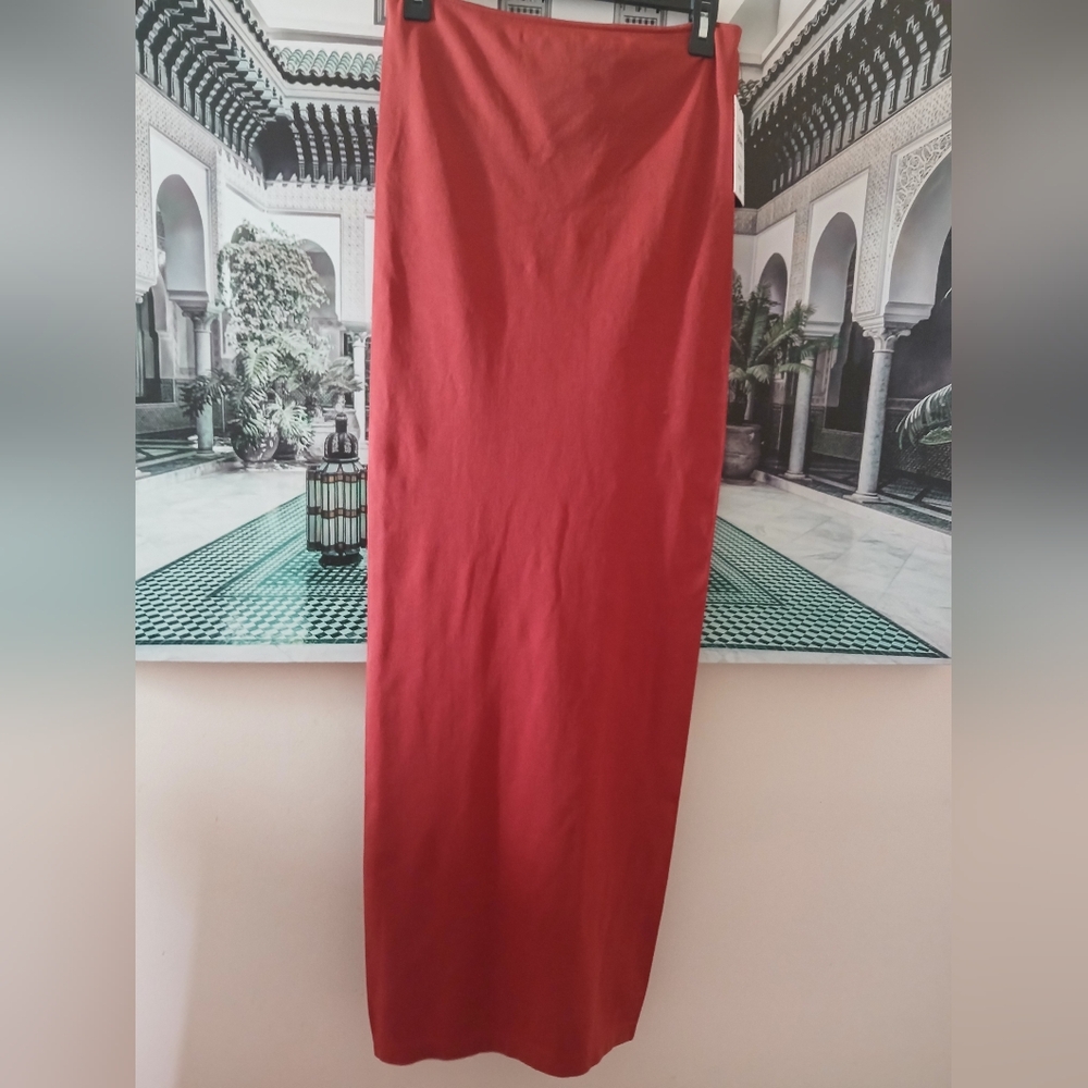 Chic Burnt Orange Tube Dress